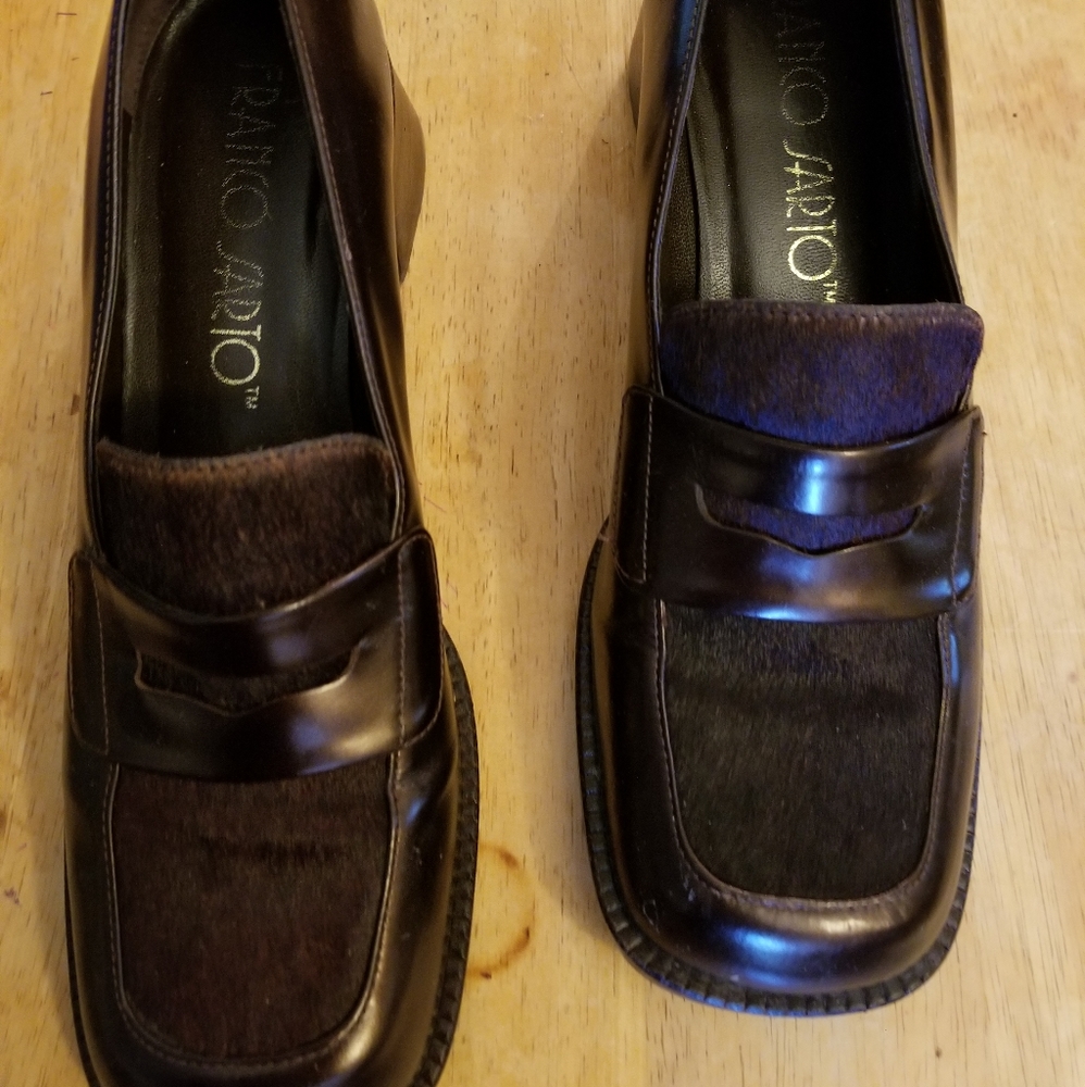 Franco Sarto Mink & Leather Loafers